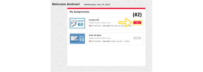 How Student Access and Take a Quiz or Lesson 2